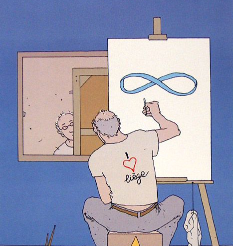 Moebius self-potrait